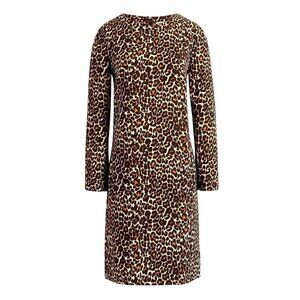 NWT J.Crew Factory Crepe Shift in Alpha Cat Print Leopard Dress 2 $98